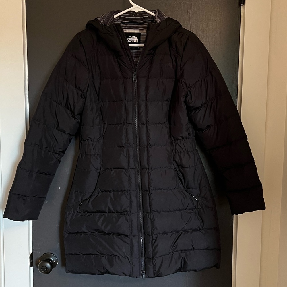 The North Face Down Coat- calf length EUC- Size M
